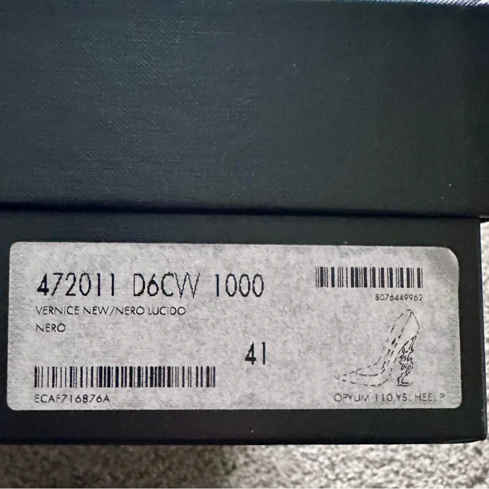 BNIB Authentic Saint Laurent YSL Opyum 110 Patent Leather Pumps Nero Black 41 - Picture 13 of 14